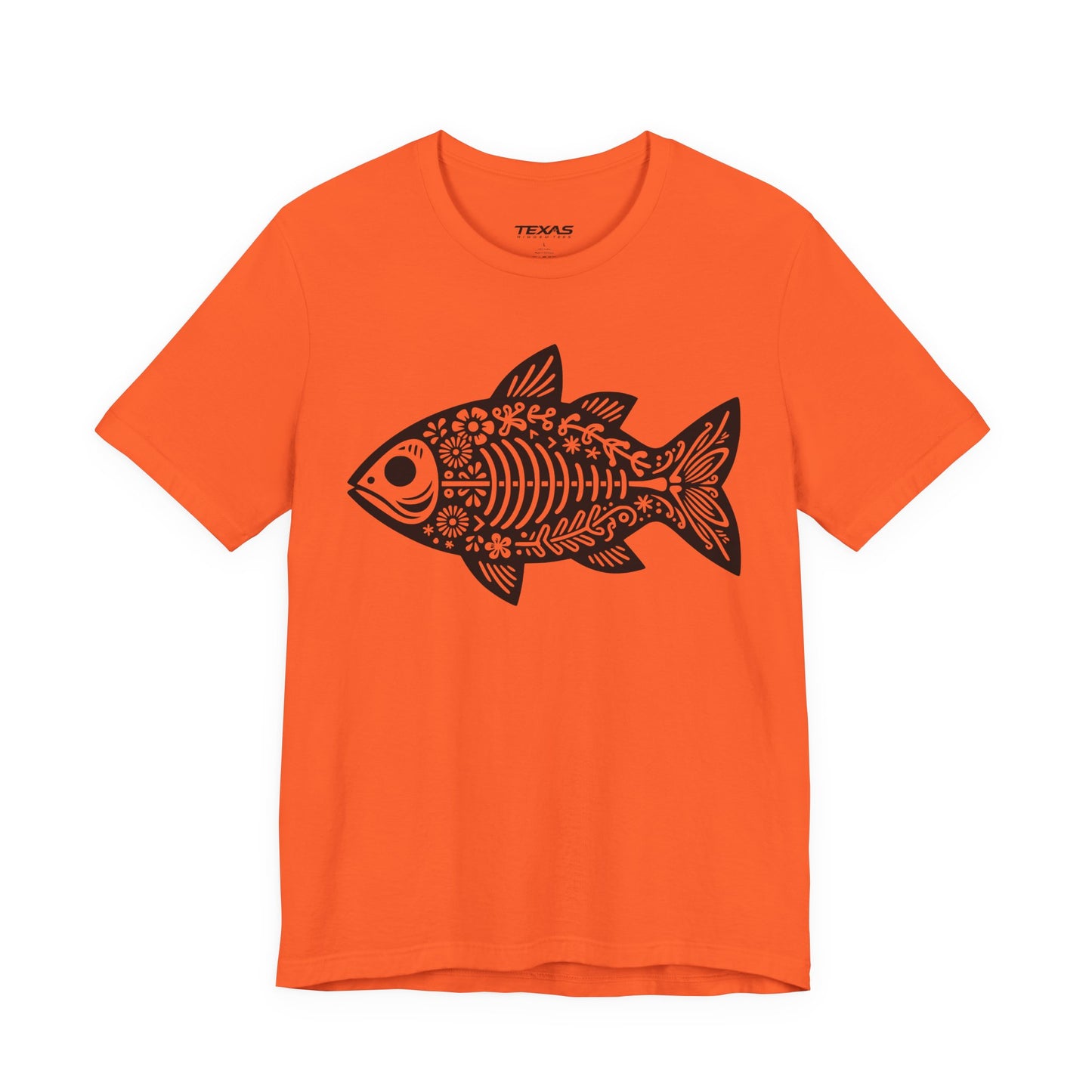 Mexican Flora Fish Skeleton — Unisex Cotton Tee