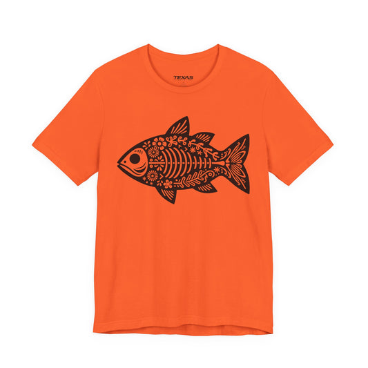 Mexican Flora Fish Skeleton — Unisex Cotton Tee