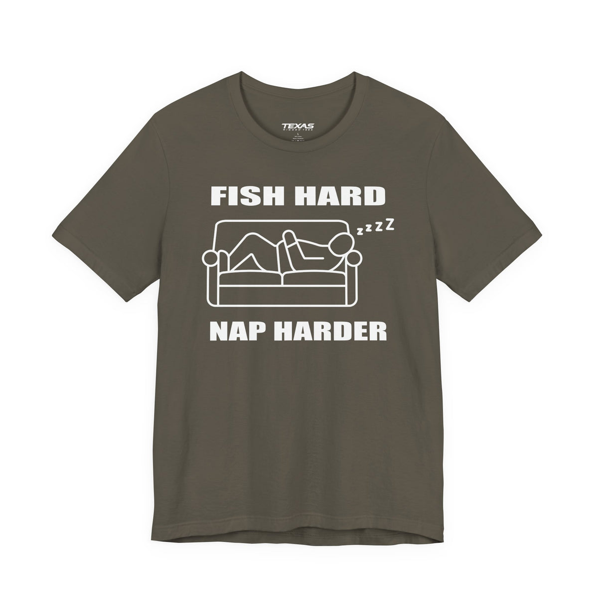 Fish Hard, Nap Harder — Unisex Cotton Tee