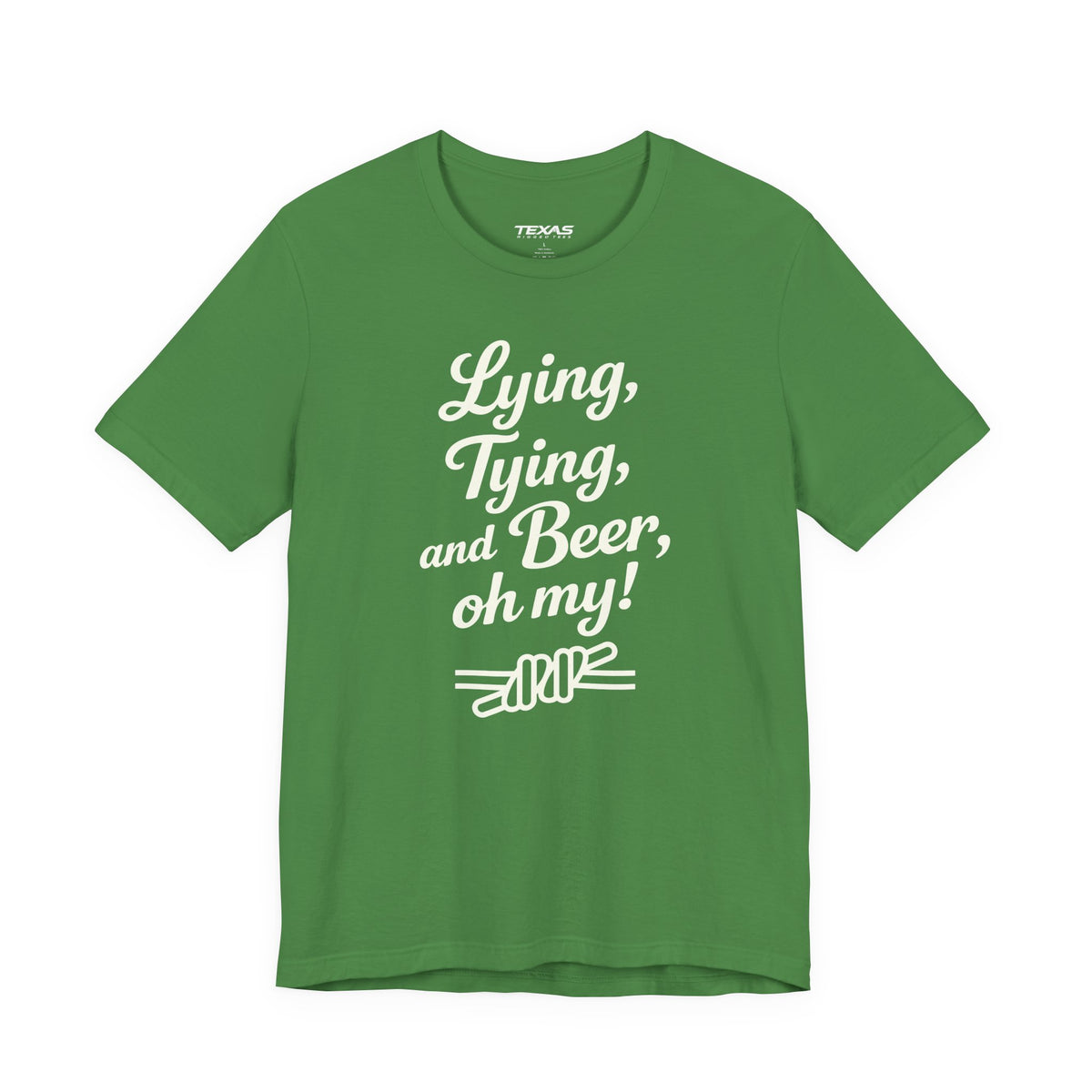 Lying, Tying, and Beer, Oh My! — Unisex Cotton Tee