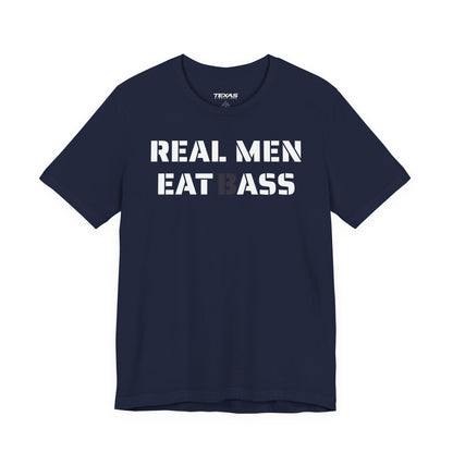 Real Men Eat Bass — Unisex Cotton Tee