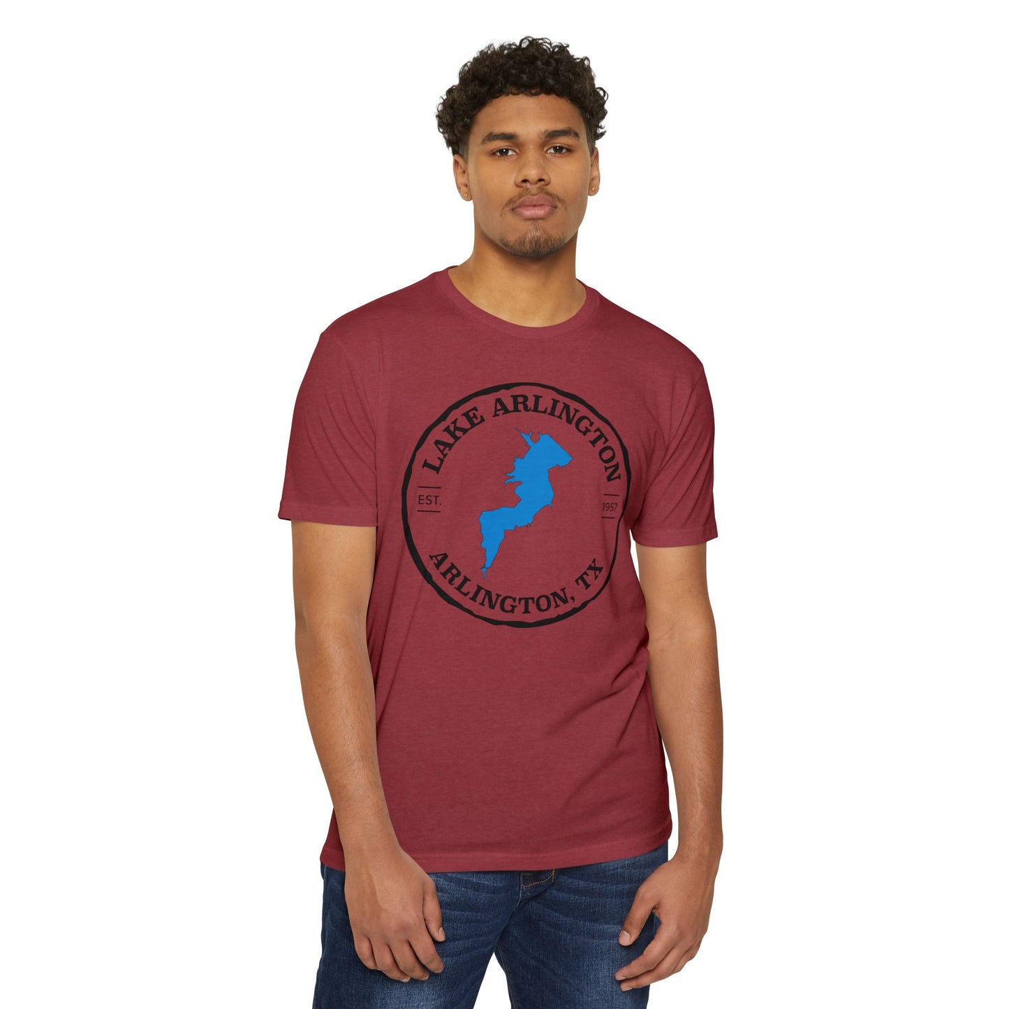 Lake Arlington — Unisex Cotton-Poly Blend T-Shirt