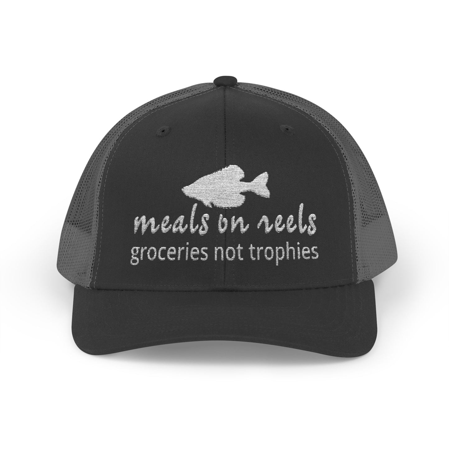 Meals on Reels: Groceries Not Trophies — Embroidered Baseball Cap