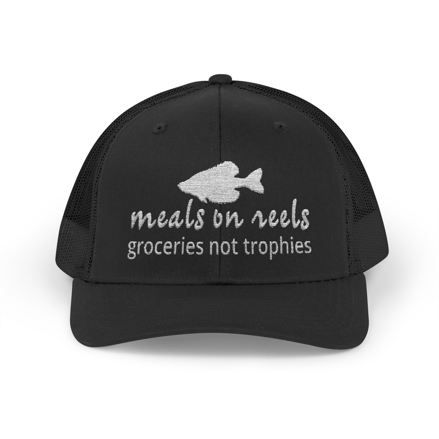Meals on Reels: Groceries Not Trophies — Embroidered Baseball Cap