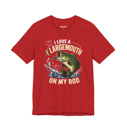 I Love a Largemouth on My Rod — Unisex Cotton Tee