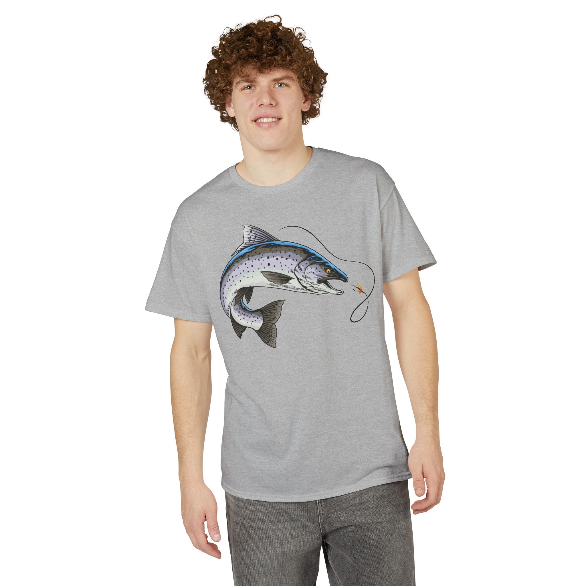 Trout on the Fly — Unisex DryBlend® T-Shirt