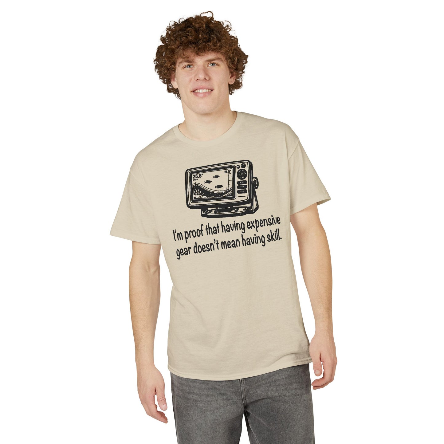 I'm proof that having expensive gear doesn't mean having skill — Unisex DryBlend® T-Shirt