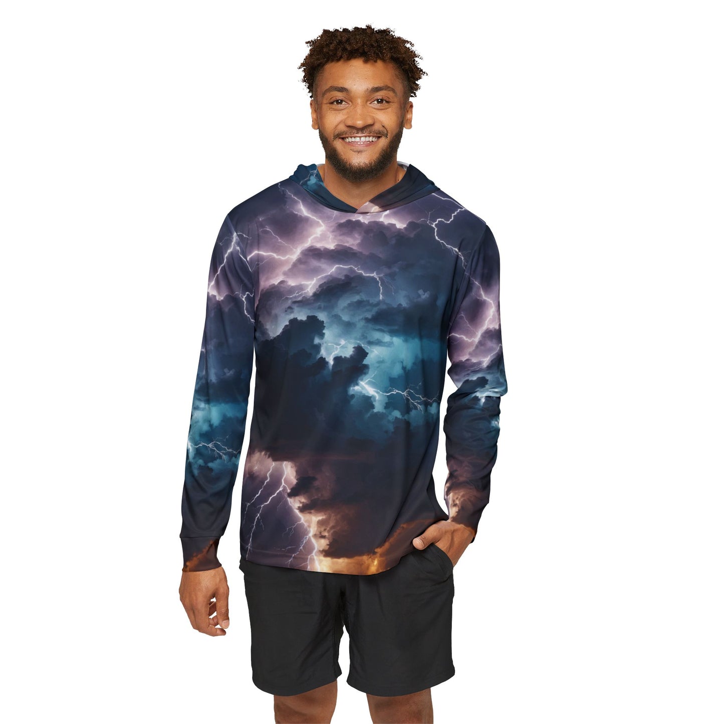 Lightning — Unisex Fishing Pullover Hoodie (SPF 50+)