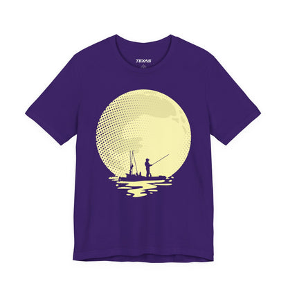 Full Moon Fishing (Kayak Edition) — Unisex Cotton Tee