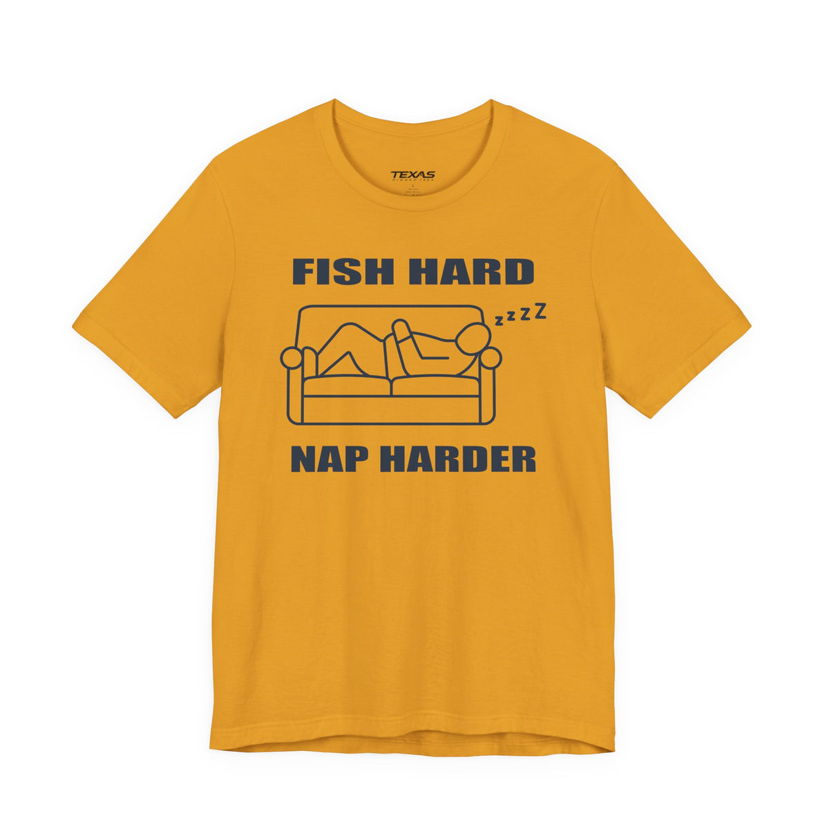 Fish Hard, Nap Harder — Unisex Cotton Tee