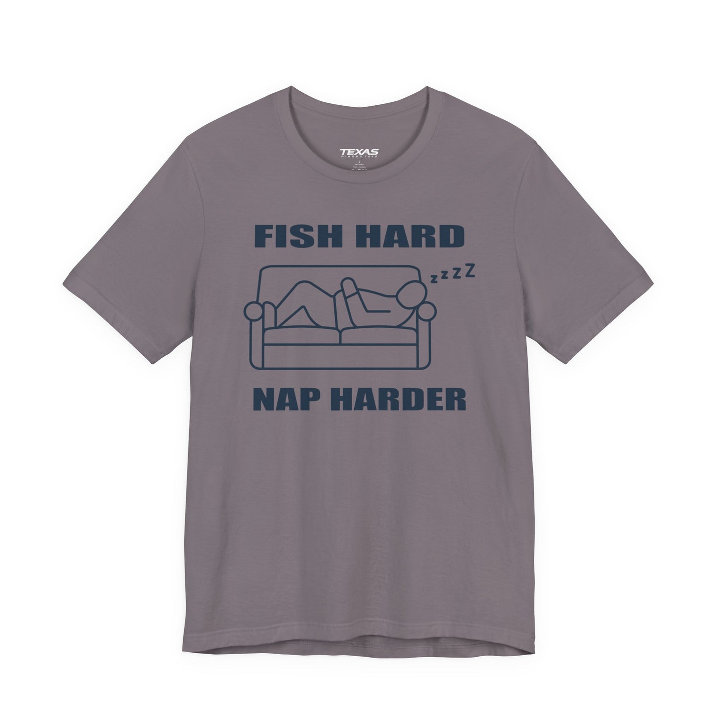 Fish Hard, Nap Harder — Unisex Cotton Tee