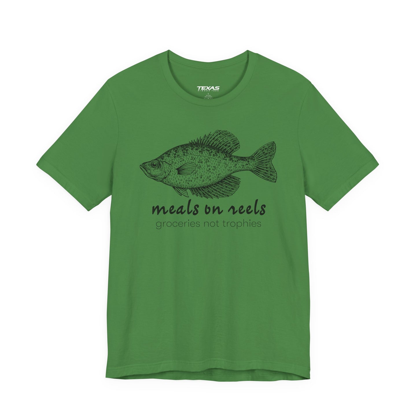 Meals on Reels: Groceries Not Trophies — Unisex Cotton Tee