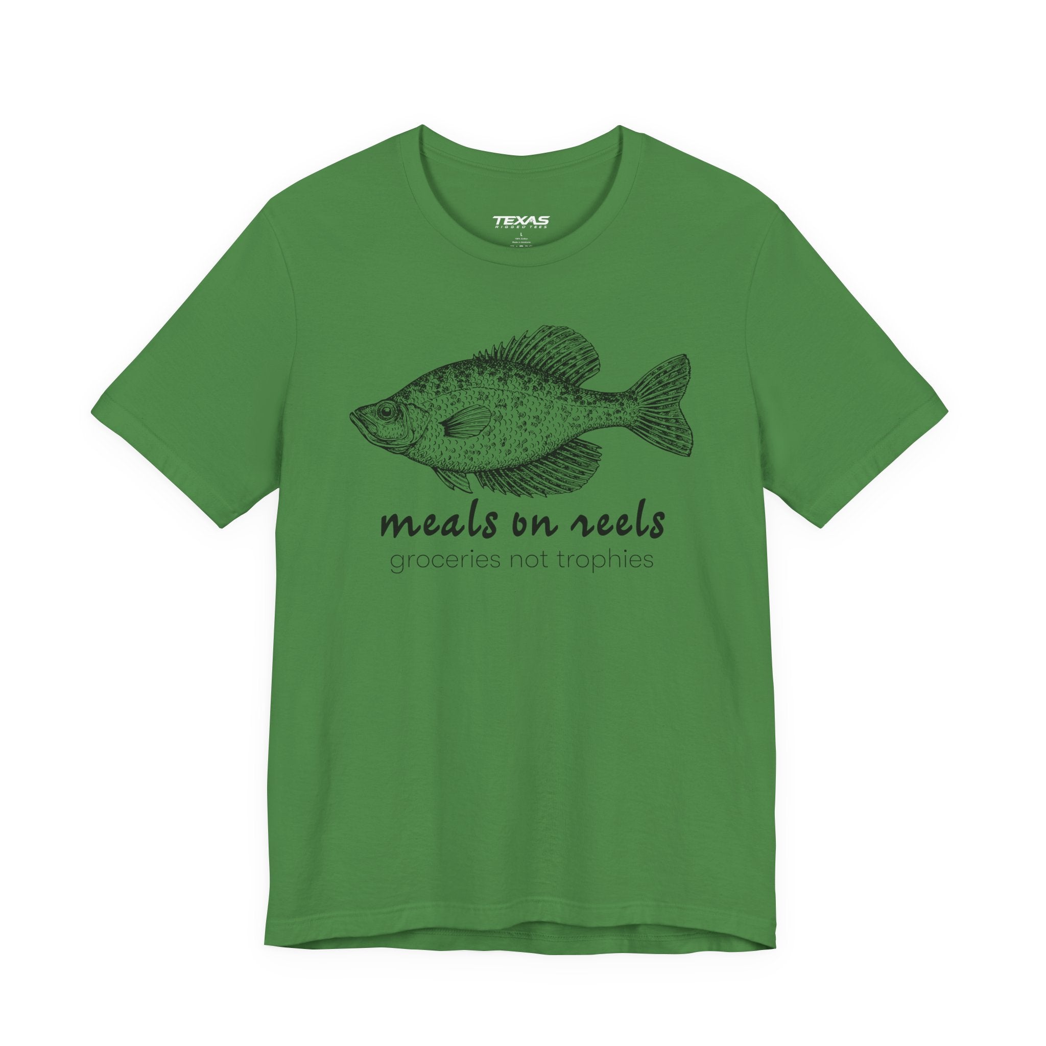 Meals on Reels: Groceries Not Trophies — Unisex Cotton Tee