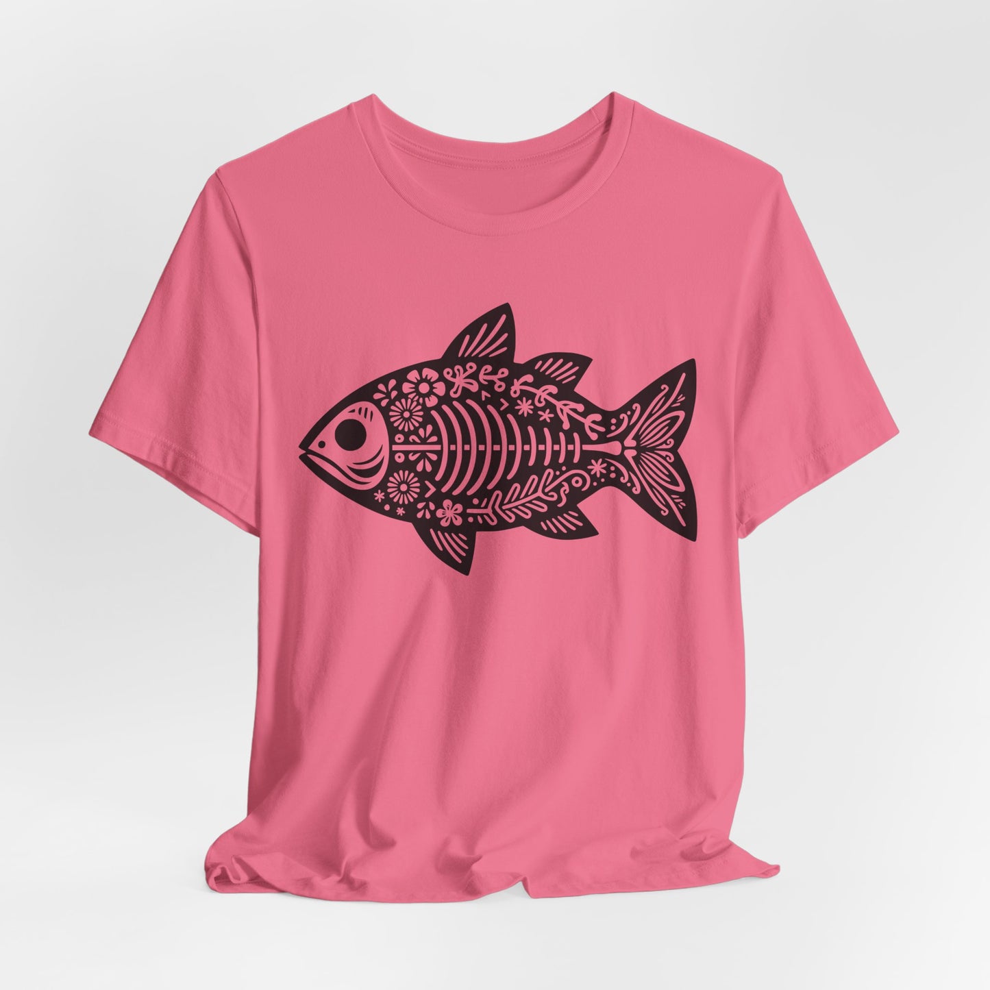 Mexican Flora Fish Skeleton — Unisex Cotton Tee