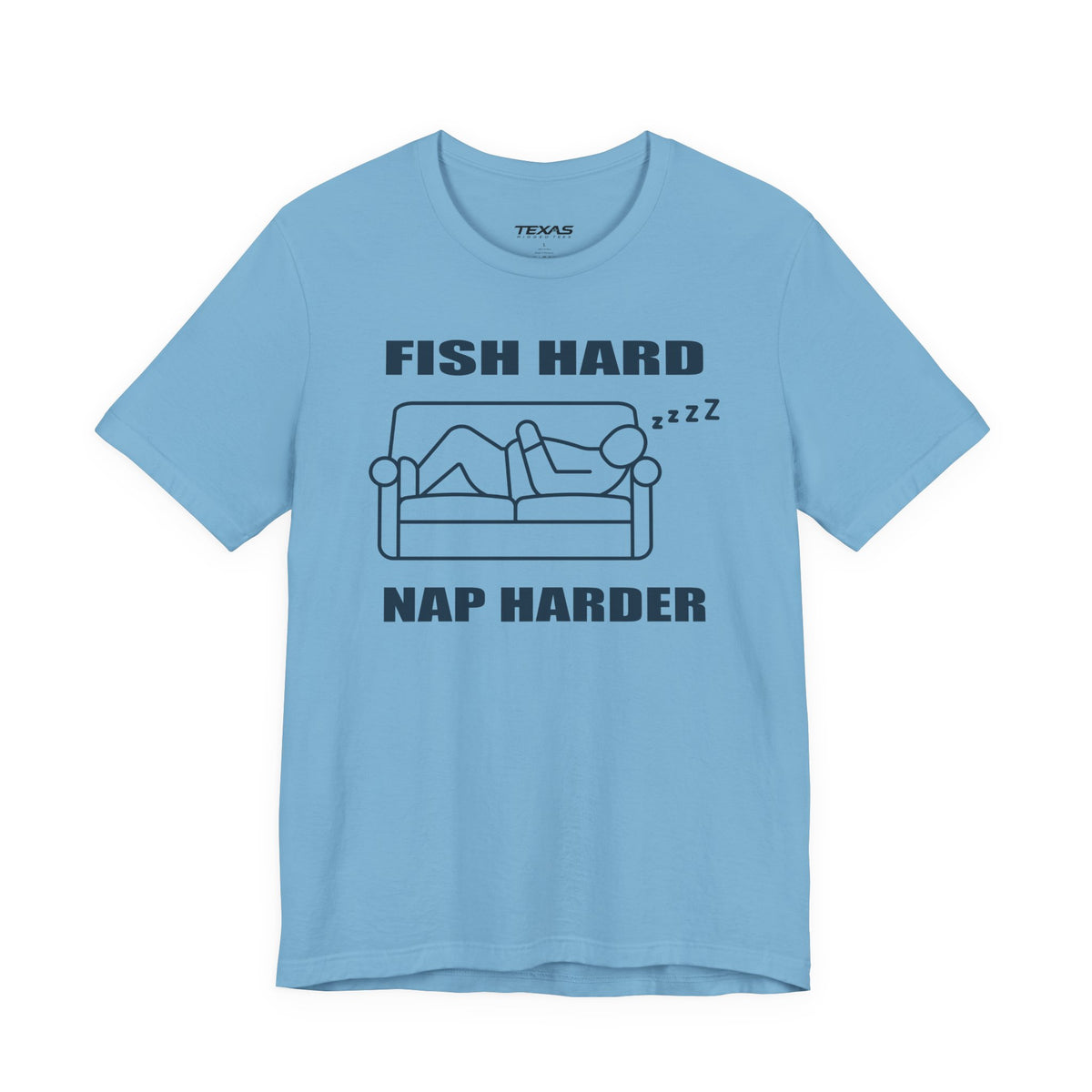 Fish Hard, Nap Harder — Unisex Cotton Tee