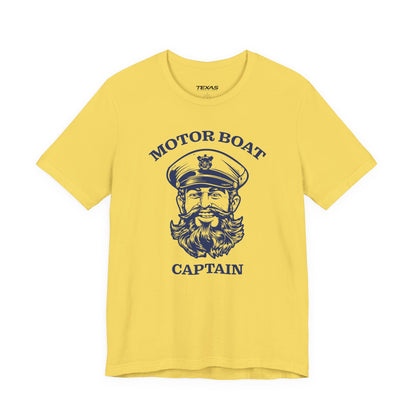 Motor Boat Captain — Unisex Cotton Tee