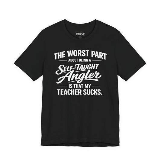 Self-Taught Angler — Unisex Cotton Tee