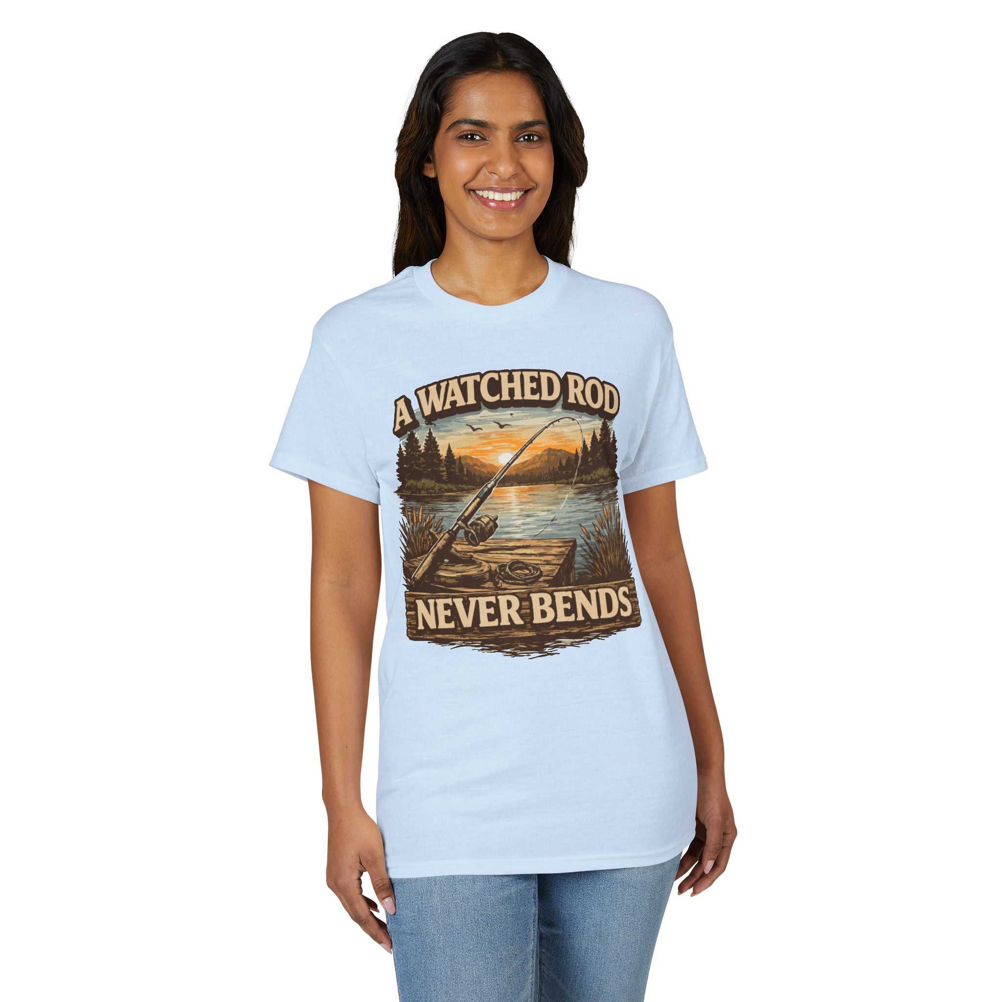A Watched Rod Never Bends — Unisex DryBlend® T-Shirt