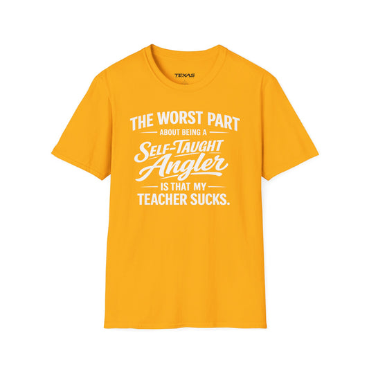 Self-Taught Angler — Unisex Cotton Tee