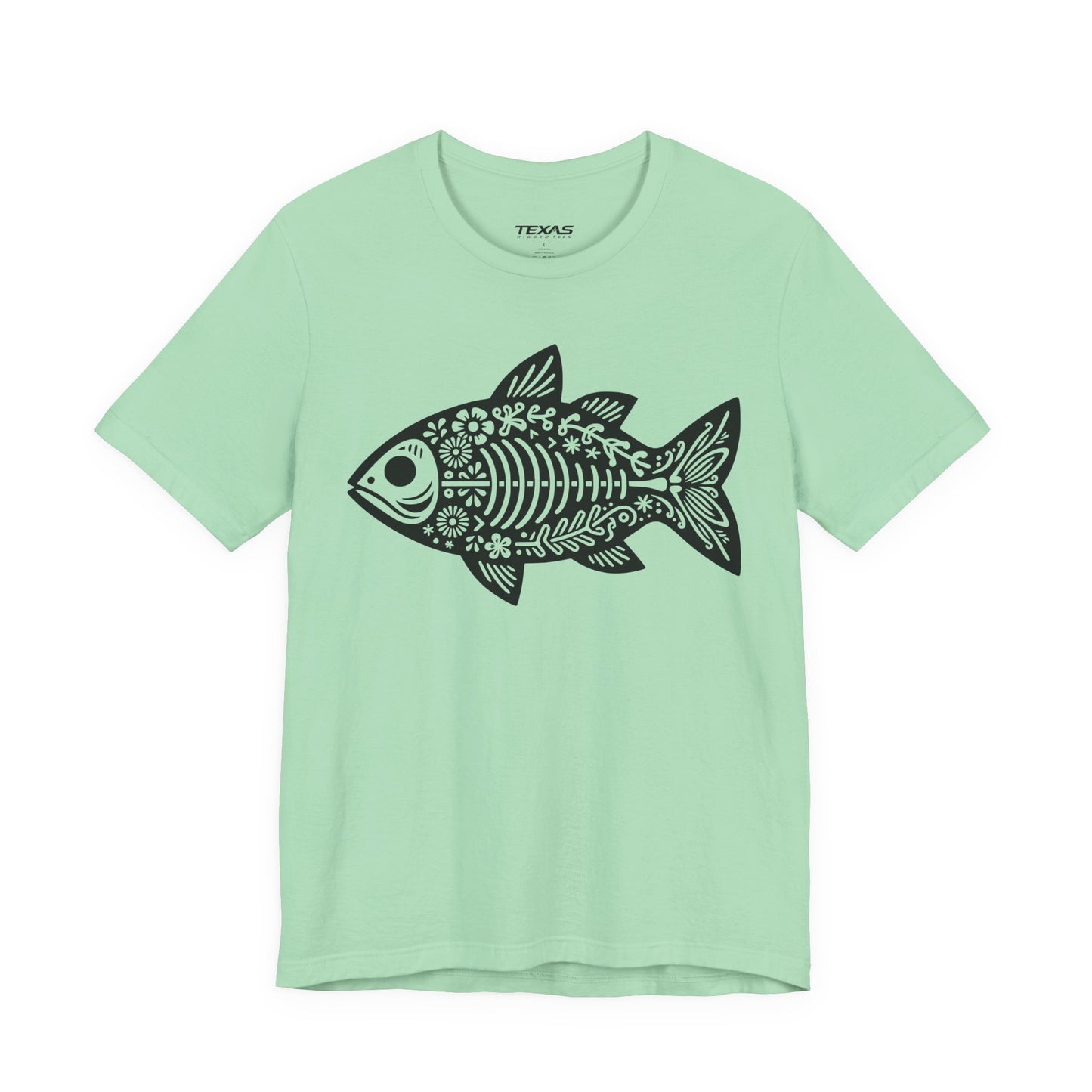 Mexican Flora Fish Skeleton — Unisex Cotton Tee