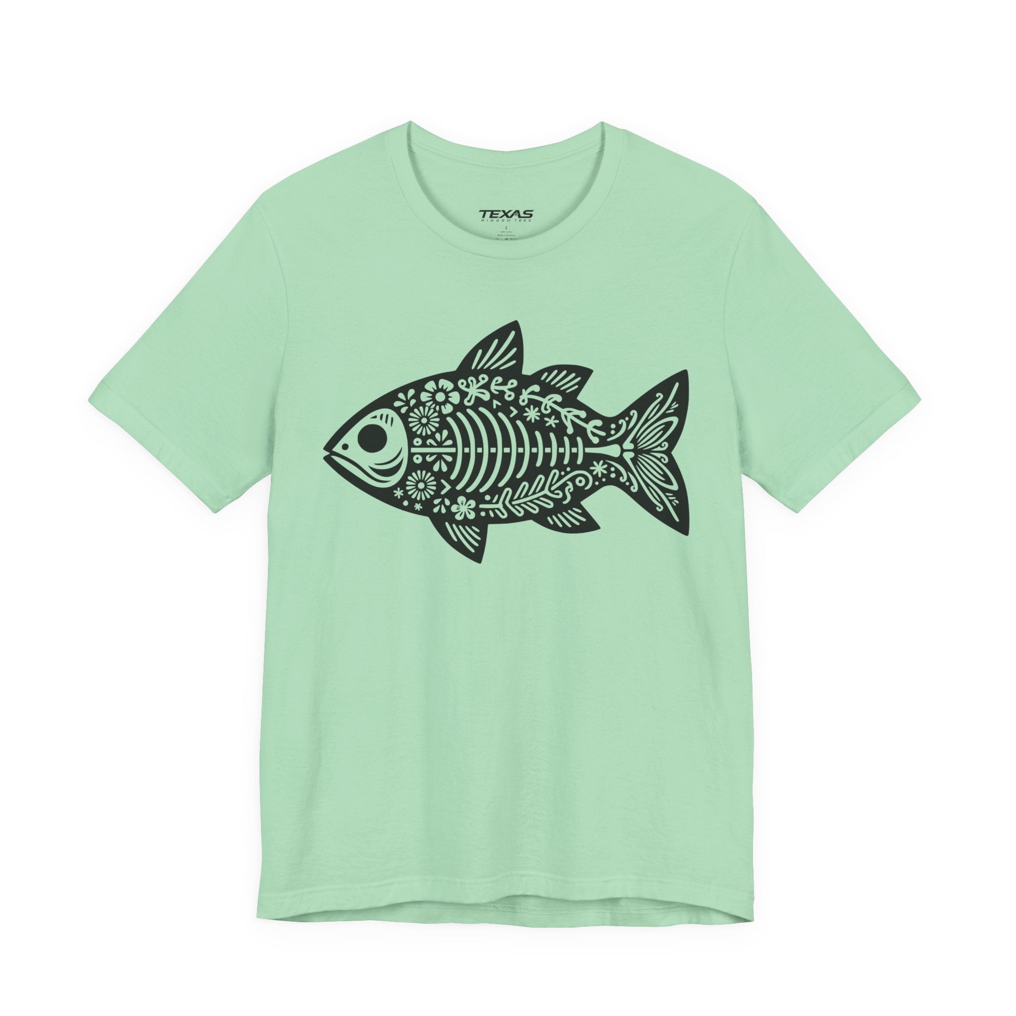 Mexican Flora Fish Skeleton — Unisex Cotton Tee