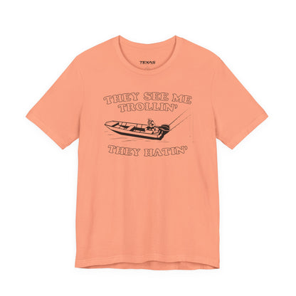 They See Me Trollin’, They Hatin’ — Unisex Cotton Tee