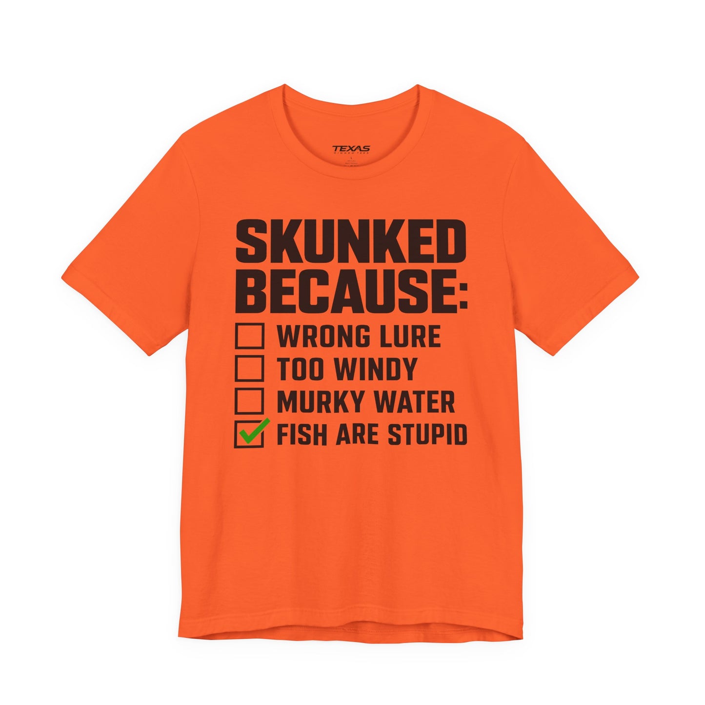 Skunked Because — Unisex Cotton Tee