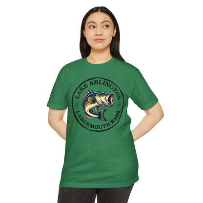 Lake Arlington Largemouth Bass — Unisex Cotton-Poly Blend T-Shirt