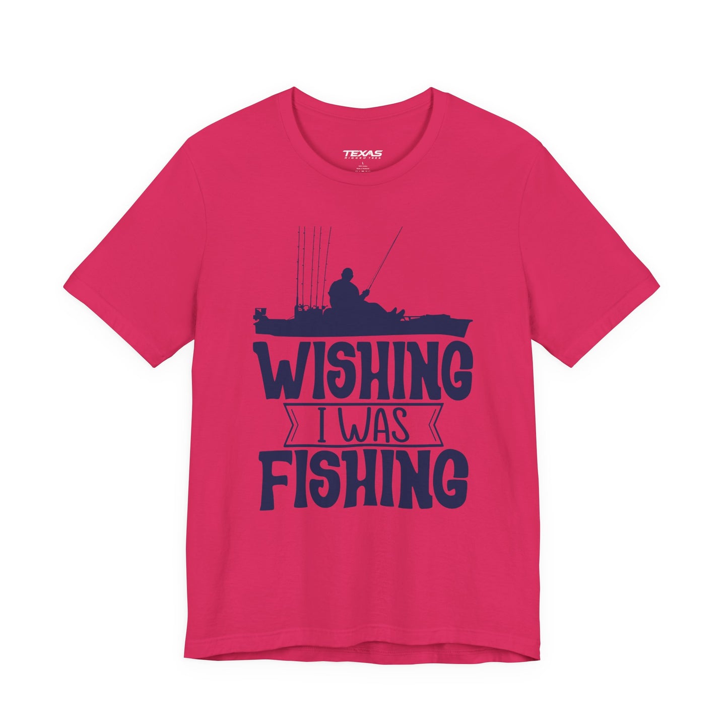 Wishing I Was Fishing (Kayak Edition) — Unisex Cotton Tee