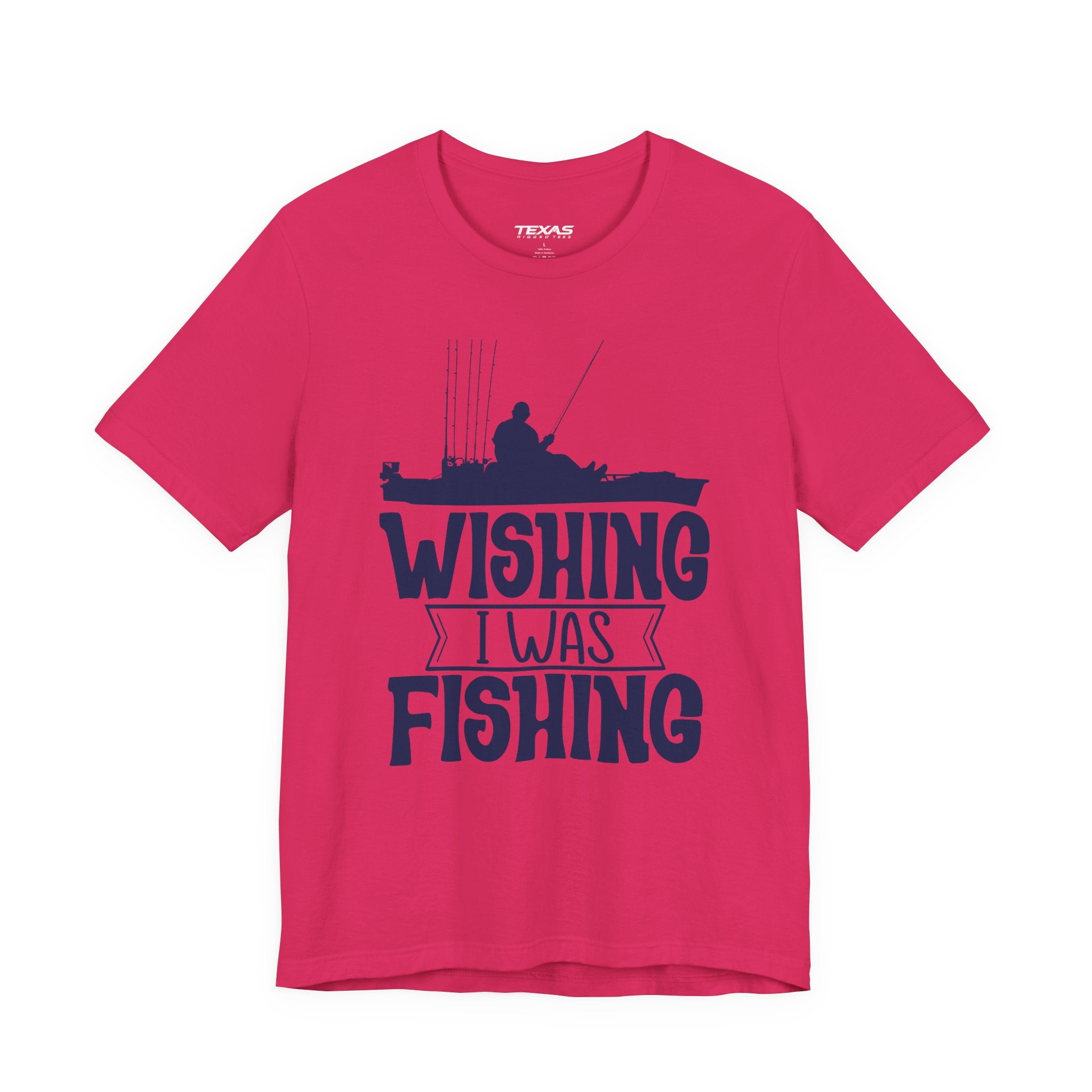 Wishing I Was Fishing (Kayak Edition) — Unisex Cotton Tee