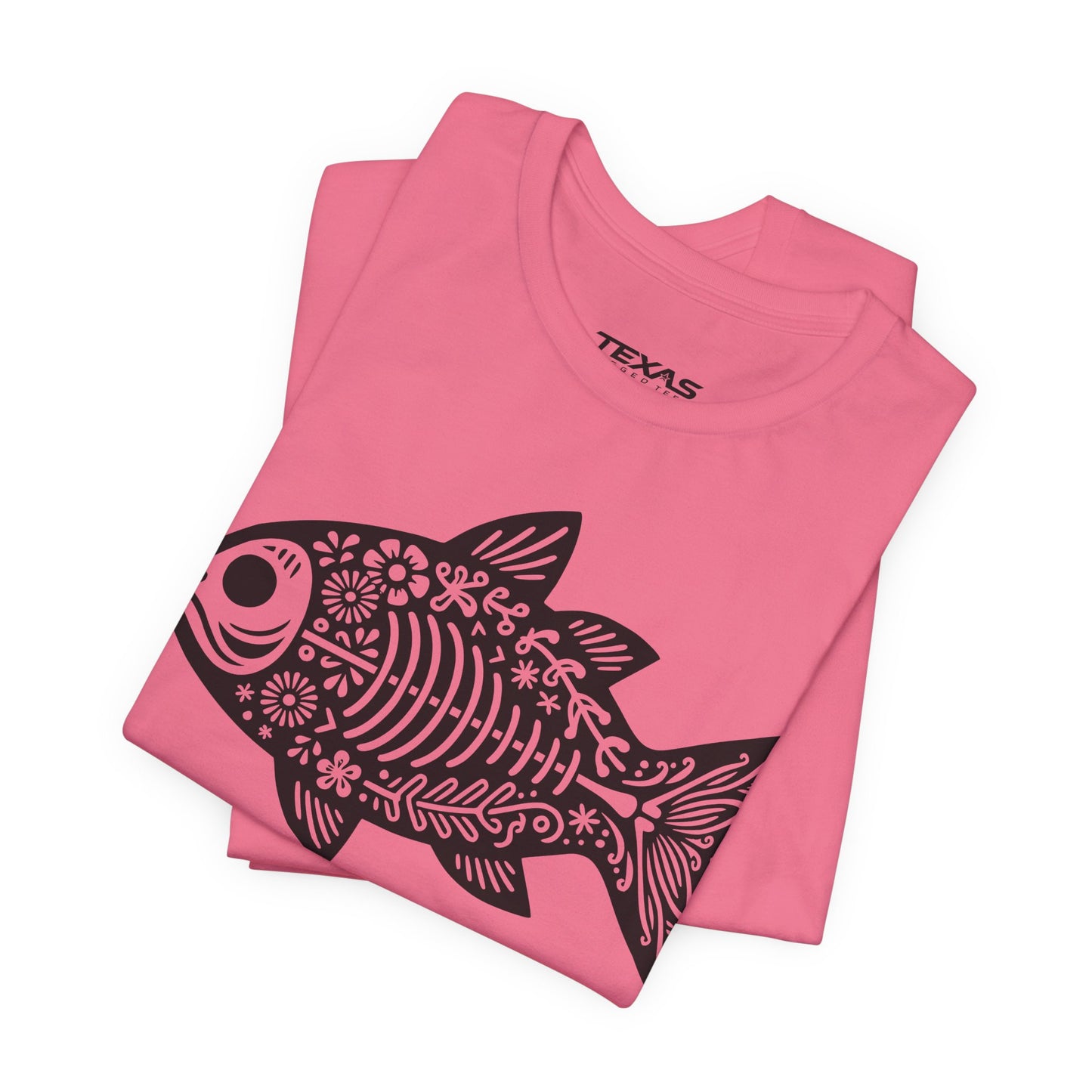 Mexican Flora Fish Skeleton — Unisex Cotton Tee