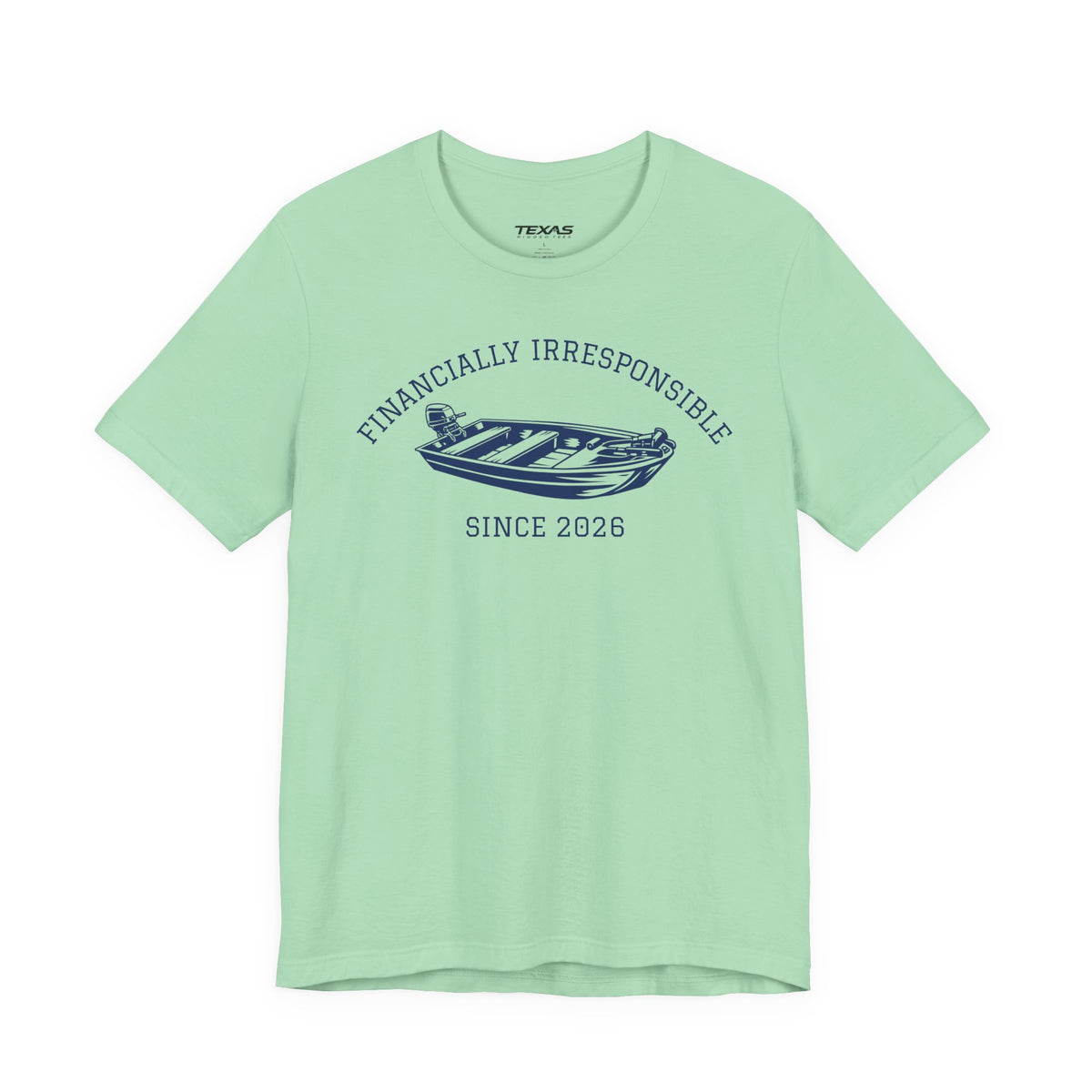 Financially Irresponsible Since XXXX (Jon Boat Edition) — Unisex Cotton Tee