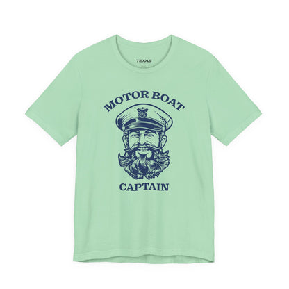 Motor Boat Captain — Unisex Cotton Tee