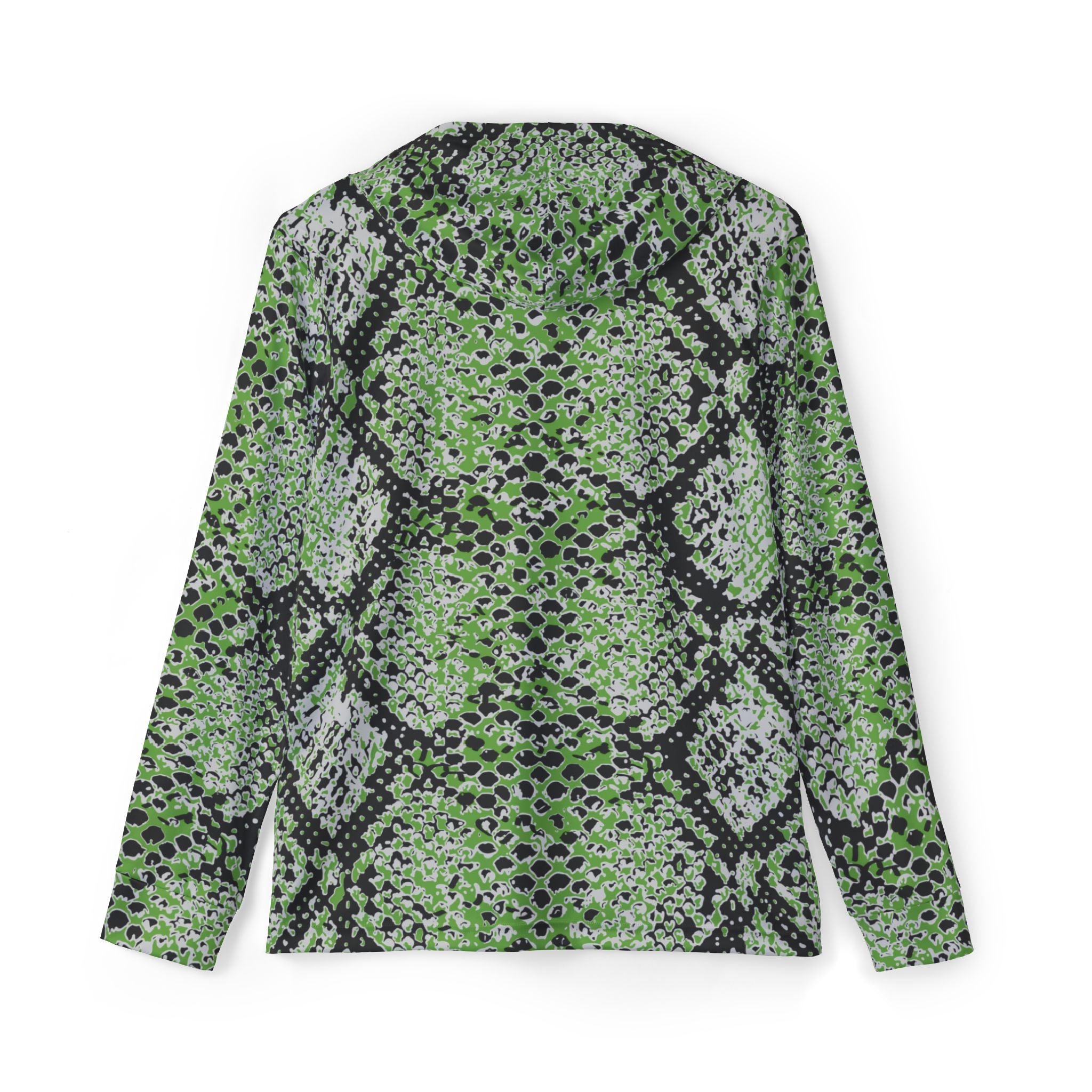 Green Water Snake — Unisex Fishing Pullover Hoodie (SPF 50+)