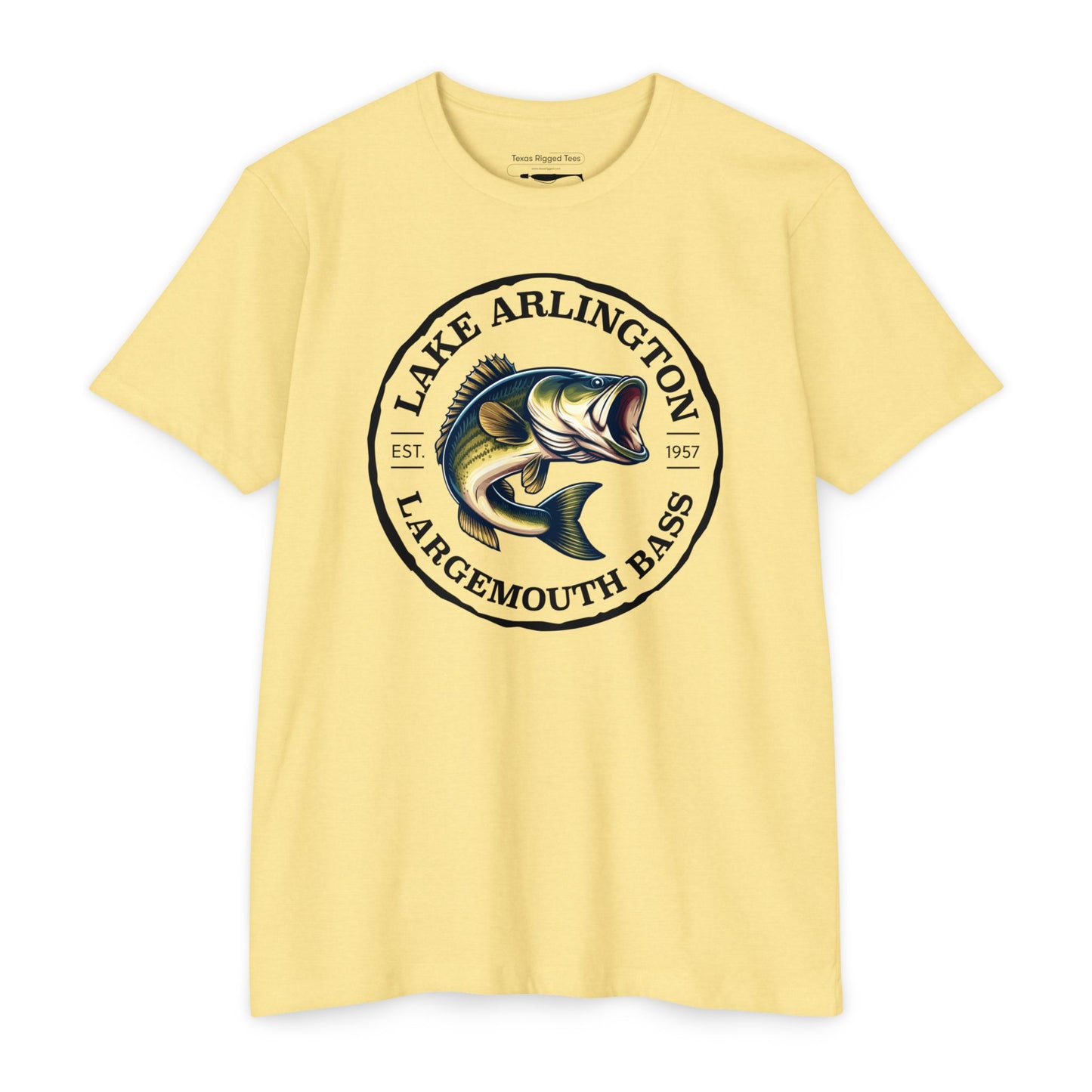 Lake Arlington Largemouth Bass — Unisex Cotton-Poly Blend T-Shirt