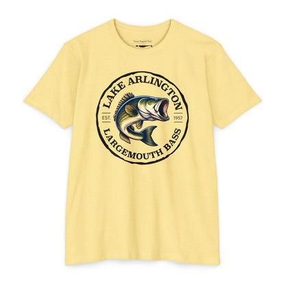 Lake Arlington Largemouth Bass — Unisex Cotton-Poly Blend T-Shirt