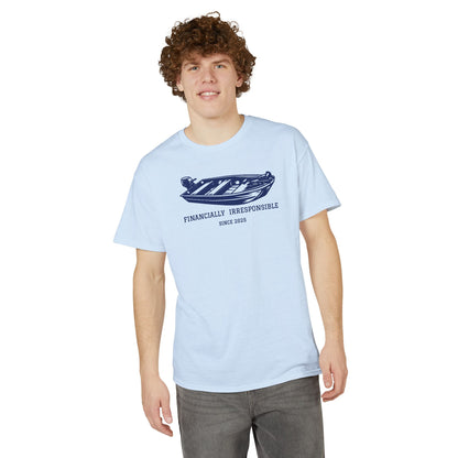 Financially Irresponsible Since XXXX (Jon Boat Edition) — Unisex DryBlend® T-Shirt (Customizable)