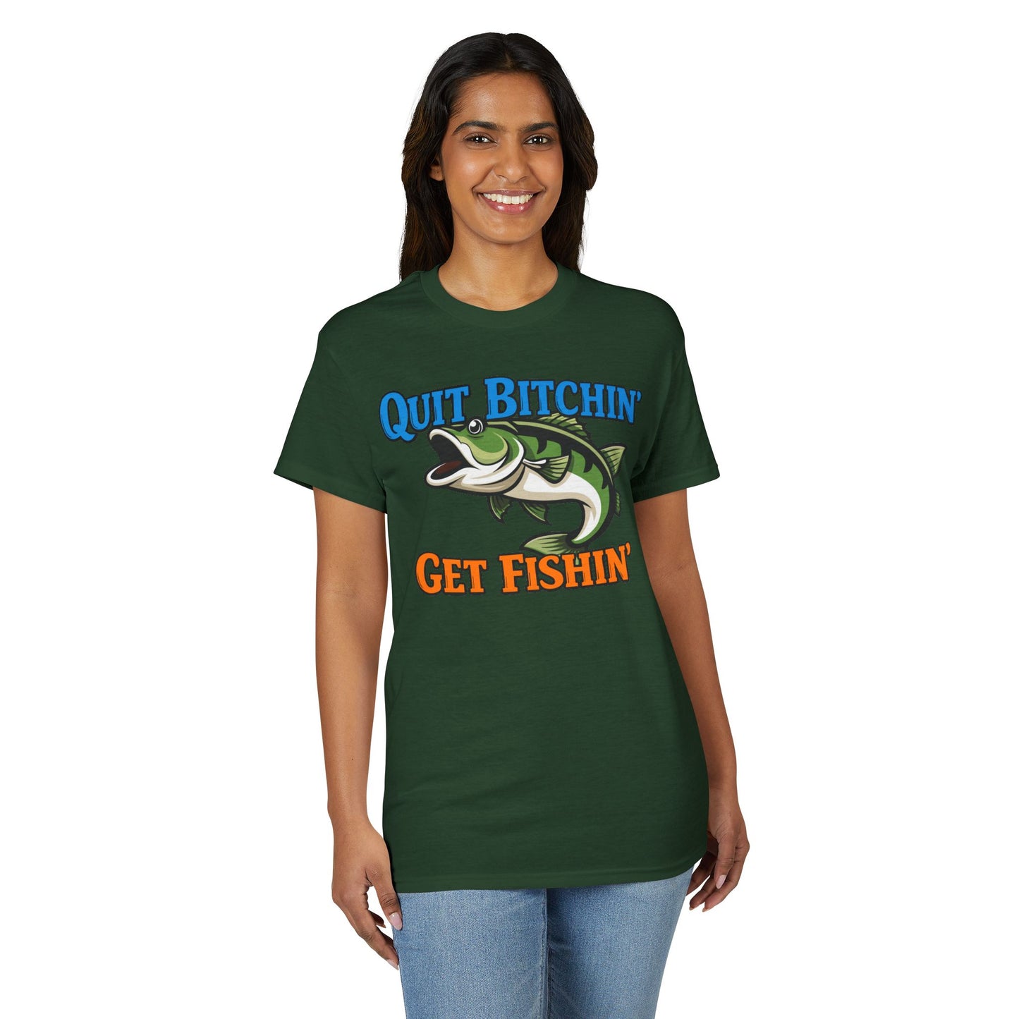 Quit Bitchin’, Get Fishin’ — Unisex DryBlend® T-Shirt