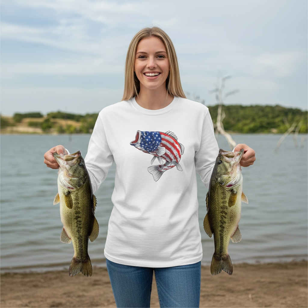 Patriotic Bass — Unisex Long Sleeve T-Shirt